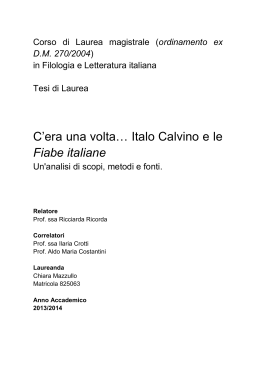 C`era una volta… Italo Calvino e le Fiabe italiane