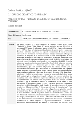 Progetto TIPO A - Circolo Didattico Garibaldi