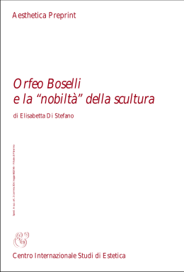 Orfeo Boselli e la “nobiltà” della scultura