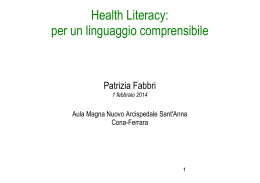 Health Literacy_per un linguggio comprensibile