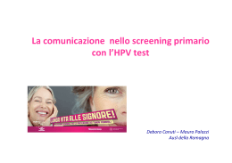 La comunicazione nello screening primario con l`HPV test