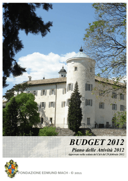 Budget 2012_approvato nella seduta del CdA del