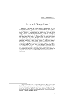 Le opere di Giuseppe Rosati - Biblioteca Provinciale di Foggia La