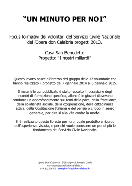 focus_formativi_14_15 - Servizio Civile don Calabria