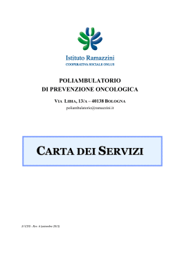 Carta dei Servizi - Istituto Ramazzini