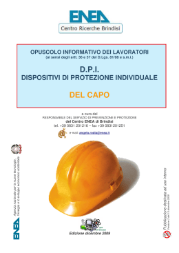 opuscolo DPI capo - ENEA - Centro Ricerche di Brindisi