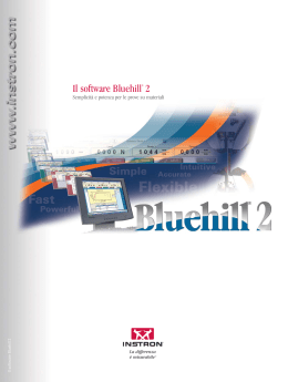 Il software Bluehill® 2
