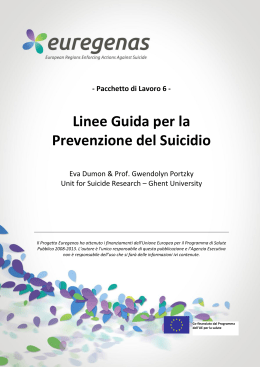 Linee Guida per la Prevenzione del Suicidio