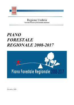 piano forestale regionale 2008-2017