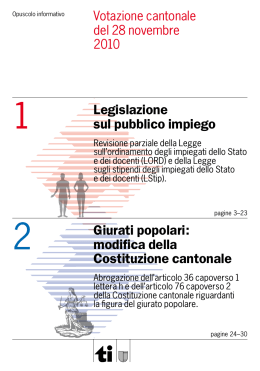 Opuscolo - Repubblica e Cantone Ticino