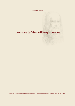 Leonardo da Vinci e il Neoplatonismo