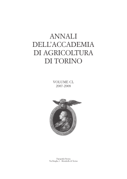 2007-2008 ANNALI DELL`ACCADEMIA DI AGRICOLTURA DI