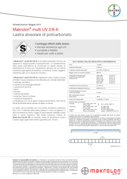 Makrolon® multi UV 2/6-6 Lastra alveolare di