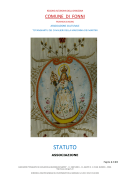 STATUTO - Associazione Culturale Istangiartu