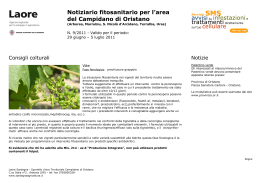 Notiziario fitosanitario