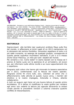 febbraio 2013 - Sezione Provinciale di Vercelli