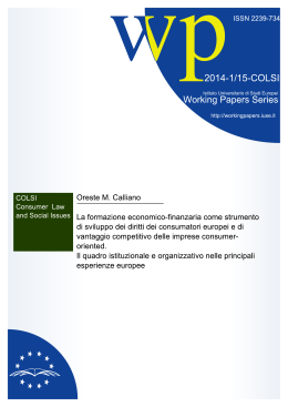 pdf - IUSE Working Papers - Istituto Universitario di Studi Europei