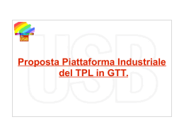Proposta Piattaforma Industriale del TPL in GTT.