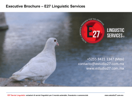 Executive Brochure – E27 Linguistic Services