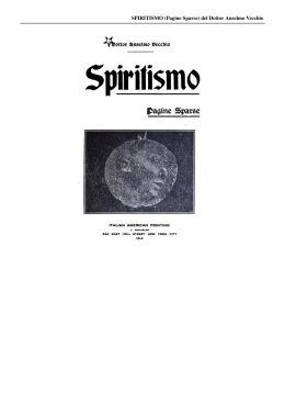 SPIRITISMO - PAGINE SPARSE