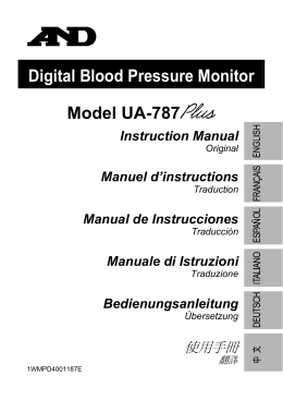 Digital Blood Pressure Monitor Model UA-787