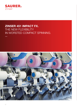 zinser 451 impact fx. the new flexibility in worsted compact