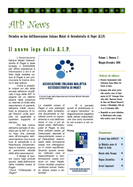Scarica la newsletter - Associazione Italiana Malati Osteodistrofia di
