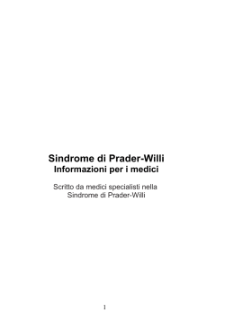 Sindrome di Prader-Willi - Landsforeningen for Prader