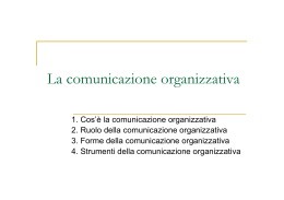 La comunicazione organizzativa