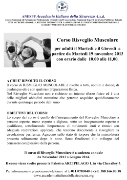 Nessun titolo diapositiva - Accademia Italiana della Sicurezza Asdps