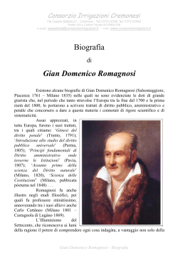 Romagnosi-biografìa - Consorzio Irrigazioni Cremonesi