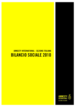 Bilancio Sociale n.1 - Amnesty International