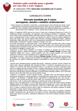 Tentativo di agenda della - Fondazione Italiana per il Cuore