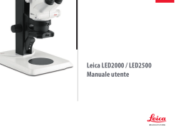 Leica LED2000 / LED2500 Manuale utente