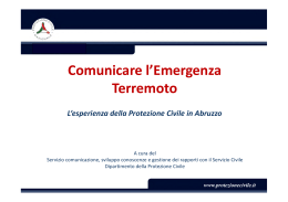 Attività di comunicazione in Abruzzo