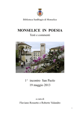 Monselice in poesia - Provincia di Padova