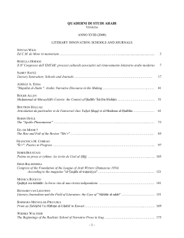quaderni studi arabi - Orientalia Parthenopea