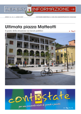 Ultimata piazza Matteotti