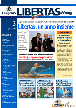 Libertas news luglio 2013 - Centro Provinciale Sportivo Libertas