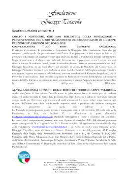 Newsletter n29 - Fondazione Giuseppe Tatarella