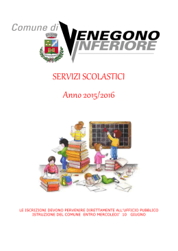 libretto servizi scolastici 2015-2016
