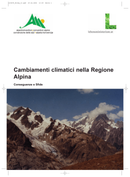 Cambiamenti climatici nella Regione Alpina