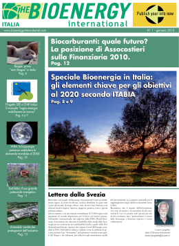 Speciale Bioenergia in Italia