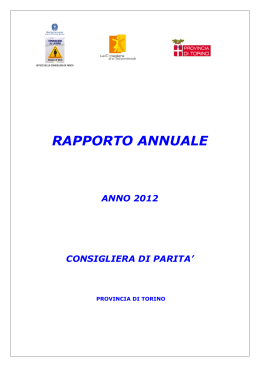 anno 2012 - Provincia di Torino