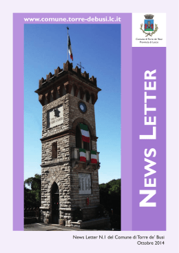 Newsletter n. 1 - Comune di Torre de` Busi
