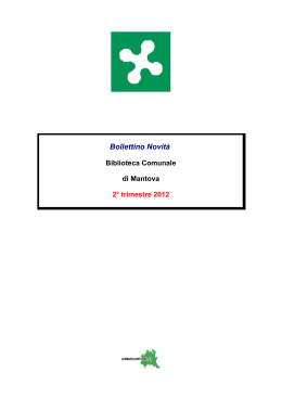 2° trimestre 2012 - Biblioteche Regione Lombardia