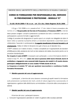 Programma - Ordine degli Ingegneri della provincia di Massa Carrara