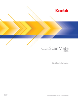 Guida dell`utente Scanner ScanMate i1120