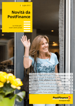 Novità da PostFinance