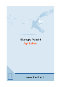 Mazzini – Agli Italiani - privilegia ne irroganto